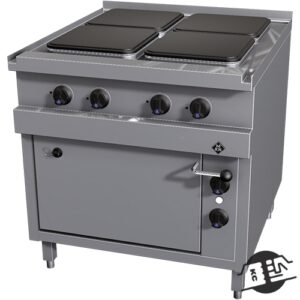 MKN Optima 850 4-zones elektrische kooktafel met ingebouwde oven